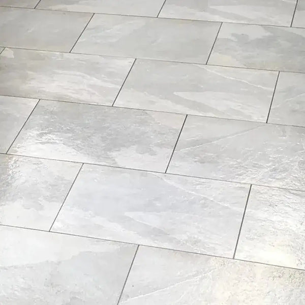 Brazilian grey slate porcelain paving slabs