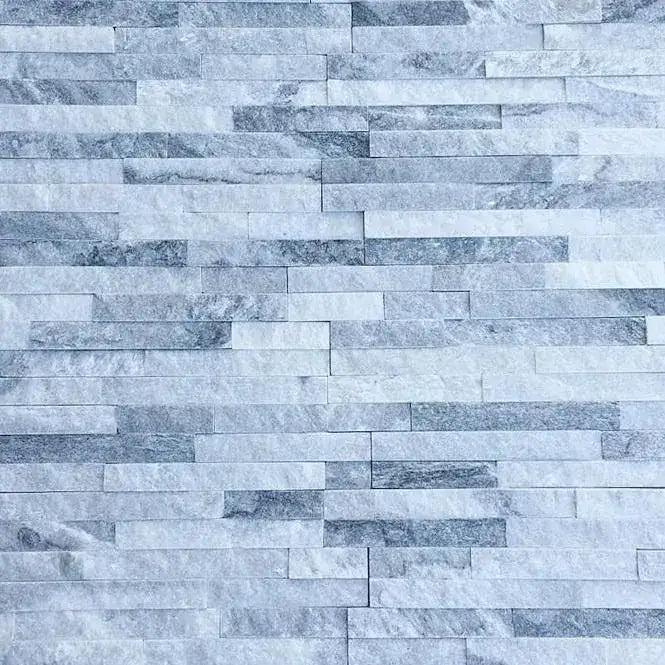 split face tiles white grey